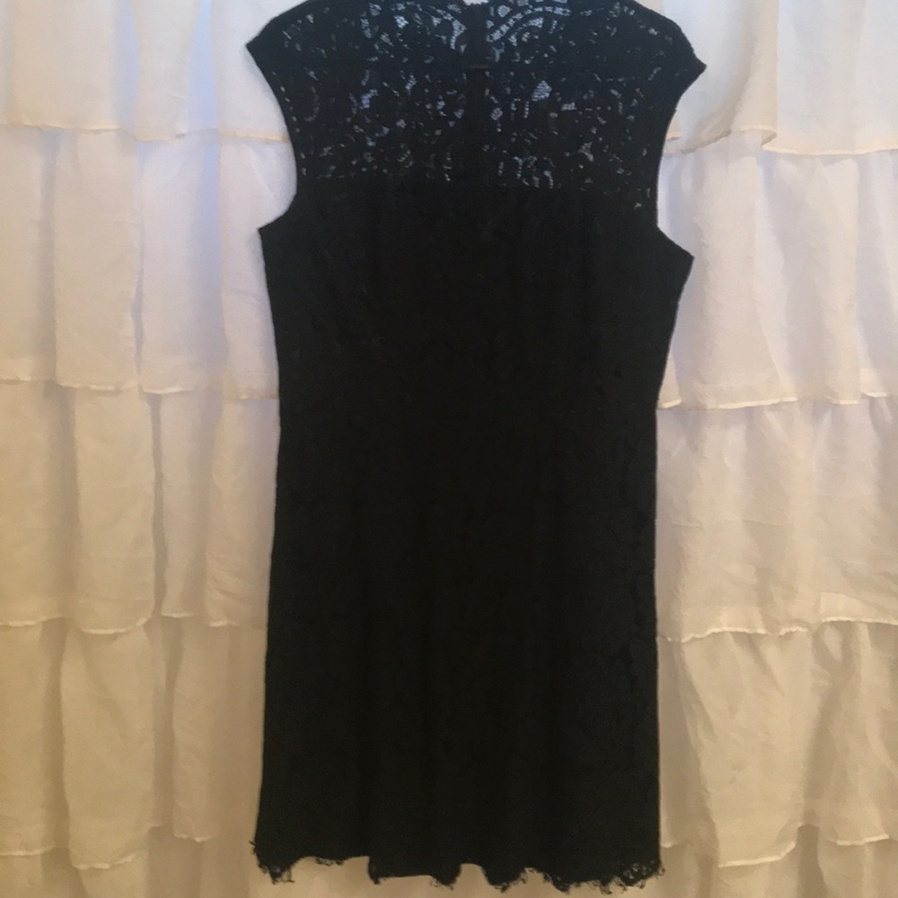 Black, romantic lace dress